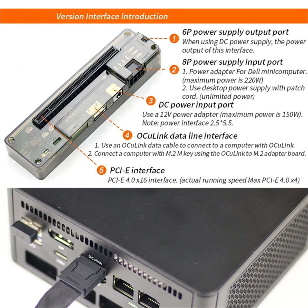 A86G NOUVEAU Dock GPU OCuLink  - Oculink Gpu Dock Station avis et prix